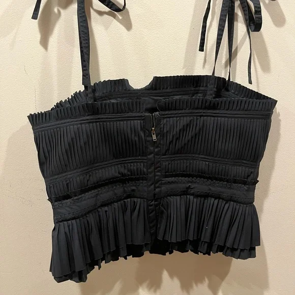 NEW Ulla Johnson Bea Top in Black, Size 6 - Picture 5 of 5